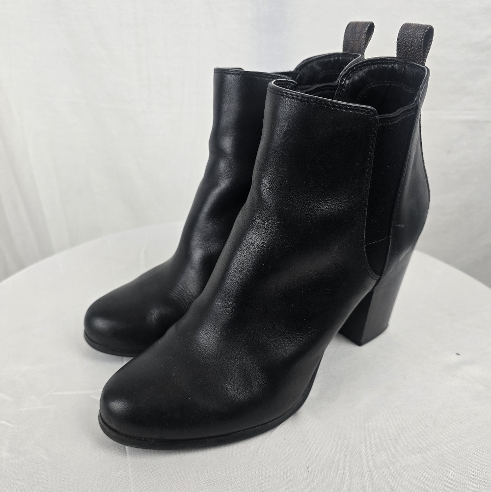 Michael Michael Kors Elegant Black Brown Leather Women's Heels Booties Sz 9M